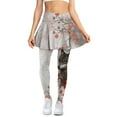 thumbnail image 2 of FUIALDOLGento Womens Skirted Leggings Plum Blossoms and Wolves Tennis Skirts Leggings Women's Flowy Pleated Skirt Golf Skapri Gym Workout Cycling Trousers Sport Outfits,Size 3XL, 2 of 7