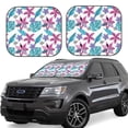 thumbnail image 6 of Kdxio Hawaiian Style Print 2-Piece Sun Shade Front Windshield - Foldable Car Front Window Sunshades for Most Sedans SUV Truck, 6 of 6