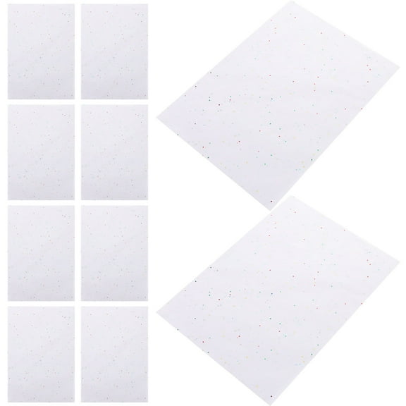 LABSERRON White Glitter Tissue Paper 100Pcs for Clothing and Shoes 11.8x8.3in