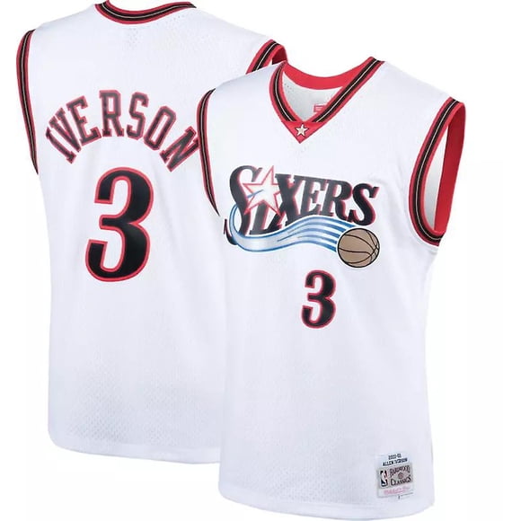 Allen Iverson 3 Maillot de Basketball Rétro Uniforme de Sport pour Hommes Adultes