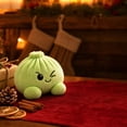 thumbnail image 6 of Cute Green Bao Bun Dumpling Plush with Steamer Box, Soft Squeezable Stuffed Dumpling Toy with Embroidered Face, Anxiety Relief Fidget Plushie for Office Desk Home Decor Novelty Gift, 6 of 7