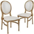 thumbnail image 2 of Flash Furniture 2 Pk. HERCULES Series 900 lb. Capacity King Louis Chair with White Vinyl Back and Seat and Gold Frame, 2 of 5