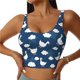 thumbnail image 1 of Fotbe Cute Goose On Blue Sky Sujetador Deportivo Largo sin Aros para Mujer con Almohadillas y Soporte Medio, Transpirable y Absorbente, Camiseta Tipo Chaleco o Tank Top-XX-Large, 1 of 8