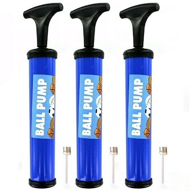 3 Pc Manual Hand Air Pump Inflator Needle Ball Football Basketball