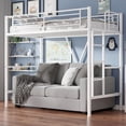 thumbnail image 2 of VECELO - Cama Tipo Loft de tamaño Individual con escaleras, Escalera extraíble y barandilla Alta, Ma, 2 of 7