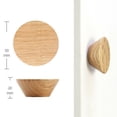 thumbnail image 1 of 2PCS Nordic Solid Wood Round Handle Door Wardrobe Knob Drawer Cabinet Pull DIY, 1 of 4