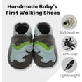 thumbnail image 2 of Mocasines para bebés y niñas, suela suave, zapos de piel para bebé, zapos antideslizantes para cuna para niños pequeños, 2 of 5