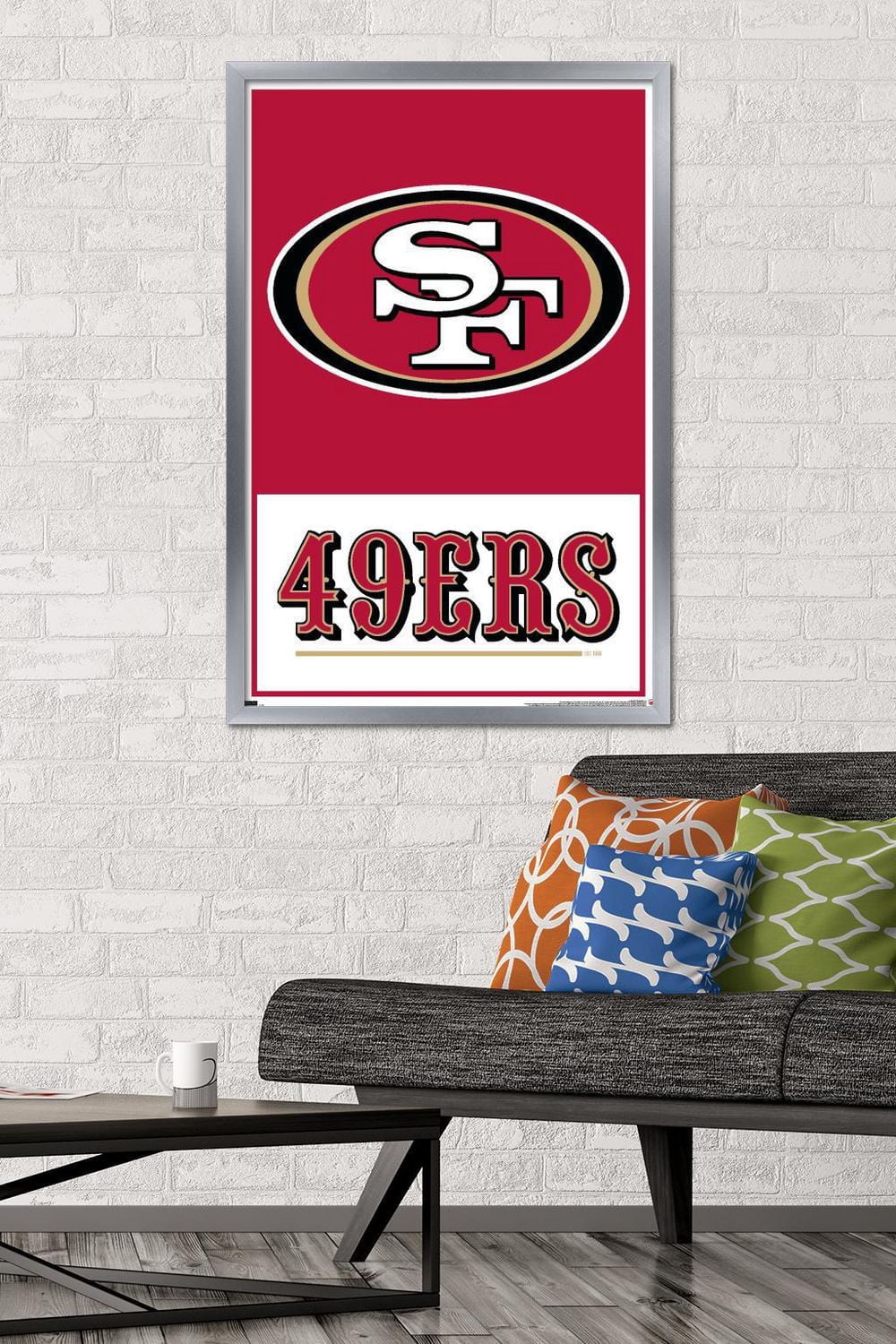 NFL San Francisco 49ers - Logo 21 Wall Poster, 22.375" x 34" Framed