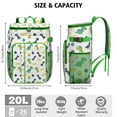 thumbnail image 3 of Travel Cooler Bag - White Cartoon Dinosaurs Pumpkins Pattern Camping Beer Cooler Backpack with Bottle Opener- Waterproof Insulated Picnic Backpacks - Cooler Bag for Beach, 3 of 6