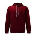 thumbnail image 2 of Clearance!Bulk Hoodies Men's Sports And Fitness Hoodie Solid Color Sweater Slim Fit Brushed Winter Sports Top, 2 of 4