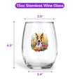 thumbnail image 5 of Welcome Spring Summer Rat Terrier Portrait Flower Blue Sky 15oz Stemless Wine Glass Mug Ratty Dog Lover Wine Glasses Cup - 12001, 5 of 5