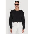 thumbnail image 2 of Womens Cropped Bubble Hem Long Sleeve Sweatshirt, 2 of 5