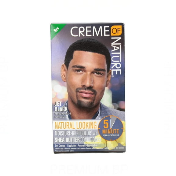 Creme Of Nature Hair Color for Mens, Jet Black, 1 Ea, 3 Pack