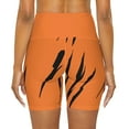 thumbnail image 4 of Effete Feline Claw Marks Scratch High Waist Yoga Shorts (AOP), 4 of 9