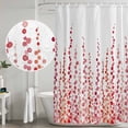 thumbnail image 5 of Red Shower Curtain, Waterproof Shower Curtains for Bathroom, Polka Dots Watercolor Abstract Art Washable Fabric Bathtub Curtain Set Bath Decor with 12 Hooks 72"x78", 5 of 8