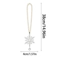 thumbnail image 2 of Snowflake Crystal Christmas Ornament Pearl Hanging Christmas Tree Decoration for Home Party Holiday Indoor Decor, 2 of 3