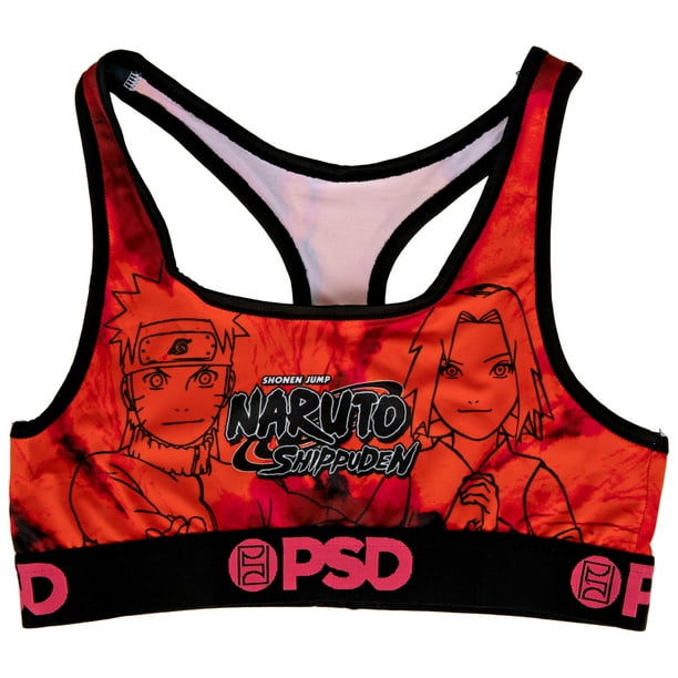 Naruto Sketch Tie-Dye PSD Sports Bra-Small 