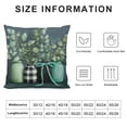 thumbnail image 5 of Orinice   Eucalyptus Leaves Throw Pillow Covers  Leaf Vase Decorative Square   Black Cushion Covers for Home Couch Bed Sofa 20x20in, 5 of 5