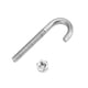 thumbnail image 2 of Anchor Bolts QWORK Steel J-Bolt 5/16 x 3 con tuerca, paquete de 10, 2 of 8