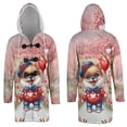 thumbnail image 3 of Happy Valentine’s Day Adorable Pomeranian Puppy Holding Heart Balloon All Over Print 3D Hooded Duffle Toggle Coat Pom Dog Lover Gifts - 00030, 3 of 6