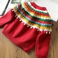 thumbnail image 4 of MYShe Christmas G'irls Sweater B'aby G'irl Boy Knit Sweater Blouse Pullover Sweatshirt Warm Crewneck Long Sleeve Tops for Inf'ant Tod'dler Red,6-7 Years, 4 of 7