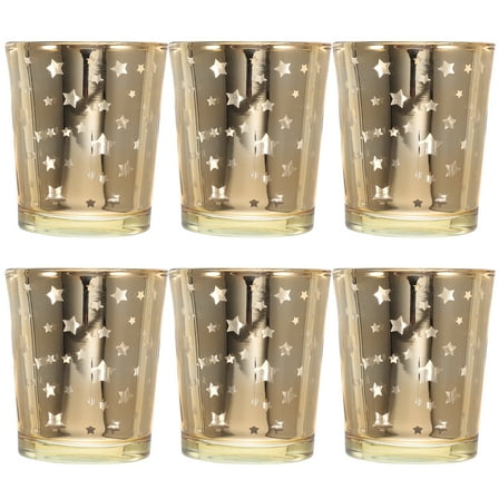 Raindrops Votive Candles Holders Glass Tea Light Candle Container 6Pcs