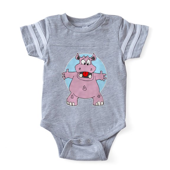 CafePress - Hippo Hug - Cute Infant Baby Football Bodysuit