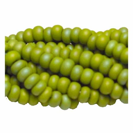 - Olive Opaque Matte Ab Preciosa Czech Glass 6/0, Loose Seed Beads, on Loose Strung 6 String Hank