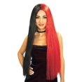 thumbnail image 2 of Womens Long Straight Red & Black Gothic Wig, 2 of 2