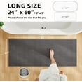 thumbnail image 2 of DEA Bathroom Runner Rug, Long Bath Mat Washable Thin Quick Dry Low Pile Bathroom Runner Rugs 24 x 60 Non Slip, Dark Grey 24"x60", 2 of 18