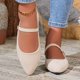 thumbnail image 4 of Zapatos Casuales para Mujeres de Moda Primavera Y Verano Versátil Tamaño Grande un Botón Punteado Dedo Del Pie Tacón Bajo Zapatos de Verano Casuales Elegantes para Mujeres, 4 of 6