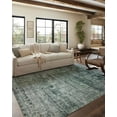 thumbnail image 3 of Magnolia Home by Joanna Gaines x Loloi Banks Blue/Lagoon 18" x 18" Sample Rug, 3 of 8