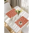 thumbnail image 5 of Burnt Orange Spring Easter Placemats Set of 4, Cute Bunny Botanical Placemats for Dining Table, Place Mats for Kitchen Tabletop, Waterproof Wipeable Dining Table Mats Set, 5 of 9