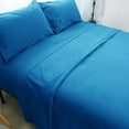 thumbnail image 5 of Marquess 4 Pieces Microfiber Flannel Sheet Set, Full Size Navy Blue Color, 5 of 7