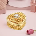 thumbnail image 3 of Joyero en forma de corazón Yinane Soporte para almacenamiento de Joyas Oro, 3 of 8