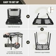 thumbnail image 3 of REDCAMP Small Folding Grill Table for Outside,3 Heights Adjustable Lightweight Portable Metal Aluminum Outdoor Grill Table for Camping Picnic Cook BBQ, 3 of 10