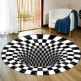 thumbnail image 2 of Alfombra redonda 3D para sala de estar, felpudo, manta para mesa de centro, alfombra decorativa óptica 3D para dormitorio, comedor, oficina, 2 of 10