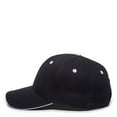 thumbnail image 5 of Outdoor Cap Brushed Twill Sandwich Visor Cap, Black & White - One Size, 5 of 9