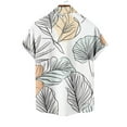 thumbnail image 3 of Mens Casual Manga Corta Botón Abajo Camisas Impresas Bolsillo Botón Turndown Cuello Top Blusa Camisa, 3 of 5