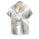 thumbnail image 5 of Blusa y camisa de manga corta con cuello vuelto para hombre, informal, a la moda, con estampado de bolsillo y botones, de poliéster., 5 of 5