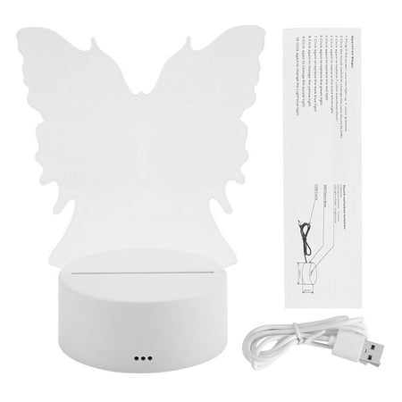 

2024 USB 4.5V 3W Seven-color Lamp Base Touch Switch 3D Acrylic Panel Night Light White
