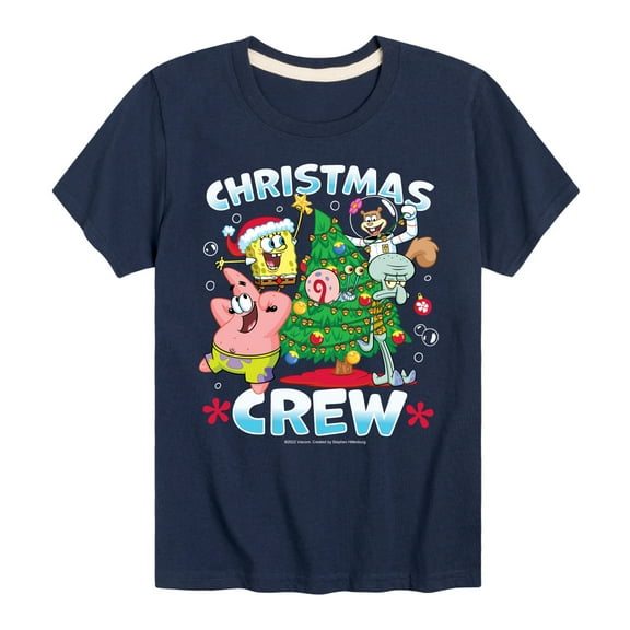 SpongeBob SquarePants - Christmas Crew - Toddler And Youth Short Sleeve Graphic T-Shirt