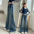 thumbnail image 5 of breaise Baggy Jeans for Girls Baggy Wide Leg Jeans Casual Y2K High Waist Cute Denim Pants Streetwear, 5 of 8