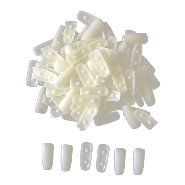 EeaseCA 2 Box of 200PCS Professional False Nail Tips Nail Art Practice Piece Special Manicure Practice Rack Tips Manicure Supplies for Salon Store (Beige)