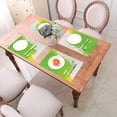 thumbnail image 6 of YFYANG Washable Heat-Resistant Placemats, 70% PVC/30% Polyester, Green Watercolor Art Kitchen Table Mat, 12" x 18" 1 Piece, 6 of 6