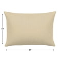 thumbnail image 2 of Casual Cushion Outdoor Lumbar Pillow, Sunbrella Fade & Water Resistant for Patio Furniture & Porch Swings, 19"W x 12"L, 6" thick, Reversible, Spectrum Sand, 2 of 5