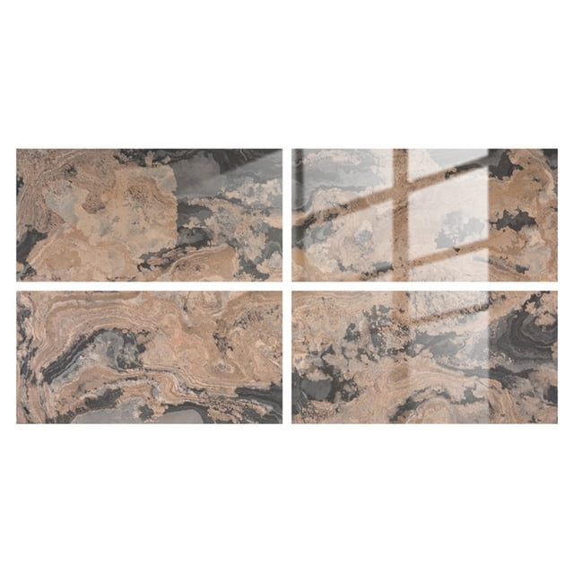 Peel and Stick Tile for Kitchen Backsplash 6"x12" Granite Backsplash Tile for Kitchen Marble PVC Peel and Stick Backsplash Tile for Kitchen Bathroom Fireplace Cabinet 4 Sheet