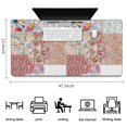 thumbnail image 5 of Long Mouse Pads for Desk,Pioneer Flower Floral Print Pattern Desk Mats on Top Of Desks, Desk Mouse Pad Extra Large with 3mm Non-Slip Base and Stitched Edge for Gaming,Office,Work,Home 47.3"x23.6", 5 of 6