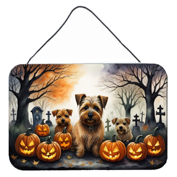 Carolines Treasures DAC2048DS812 12 x 8 in. Norfolk Terrier Spooky Halloween Wall or Door Hanging Prints