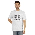thumbnail image 1 of Inkmeso T-Shirt à Col Rond pour Hommes avec Imprimé Graphique Best Papa Ever.€ T-Shirt pour la Fête des Pères, 1 of 7